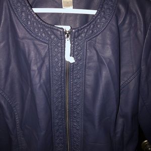 Blue Faulk leather light jacket